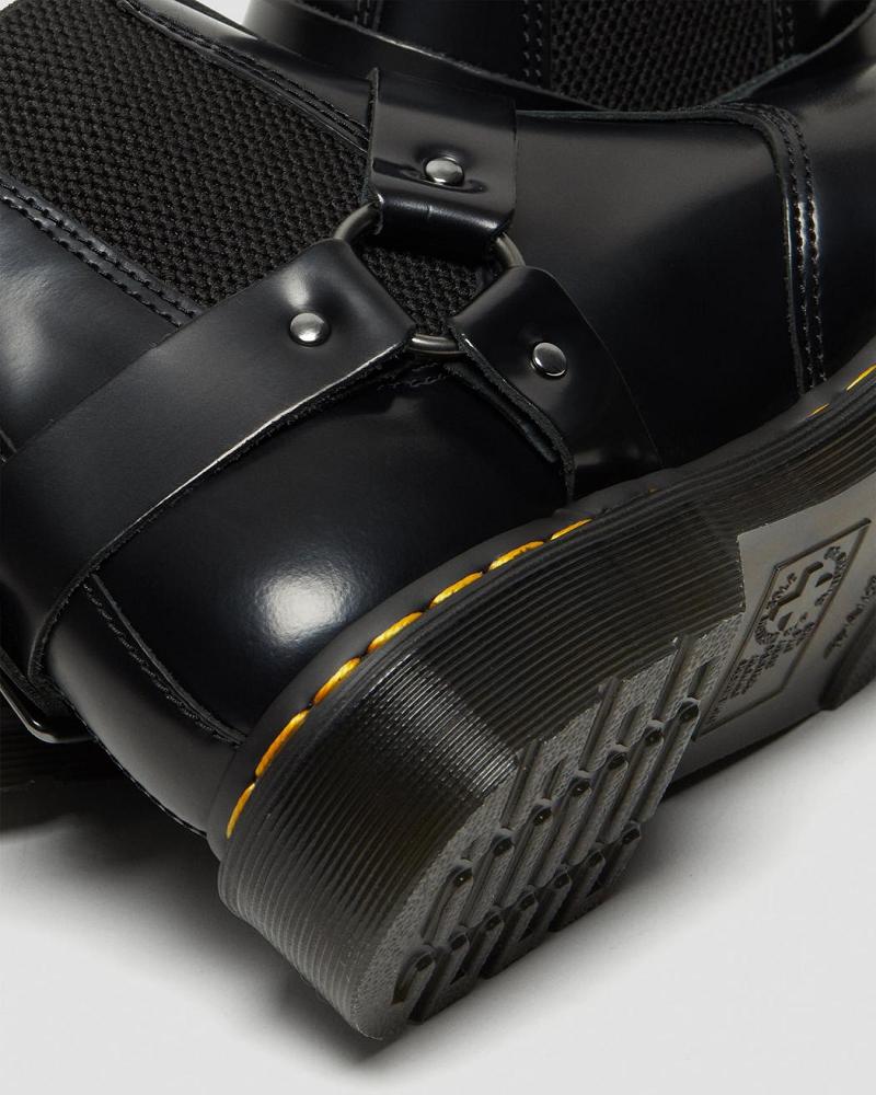 Dr Martens Wincox Smooth Lær Spenne Ankelstøvletter Dame Svarte | Norge 691BEX